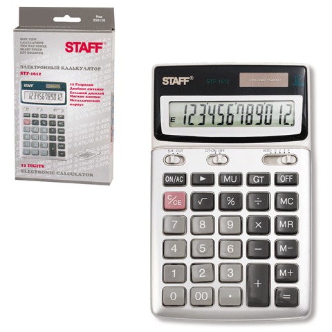 Калькулятор STAFF STF-1612 (175х107 мм)