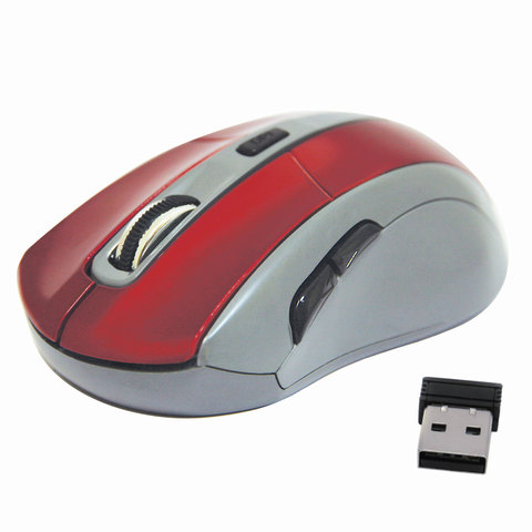Мышь беспроводная DEFENDER ACCURA MM-965, USB, 5 кнопок + 1 колесо-кнопка, оптическая, красно-серая, 52966, 512030