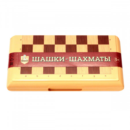 Игра настольная  Шахматы в пласт. коробке мал. беж. 03883