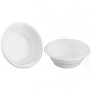 Одноразовые тарелки суповые Стиролпласт, стандарт, ПП, белые, 0,5л, 15см, уп. 50шт. 232829