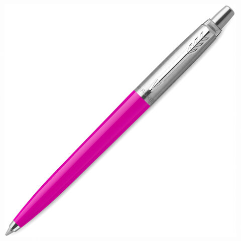 Ручка шариковая PARKER &quot;Jotter Orig Magenta&quot;, корпус розовый, детали хром, блистер, синяя, 2075996/ 143861