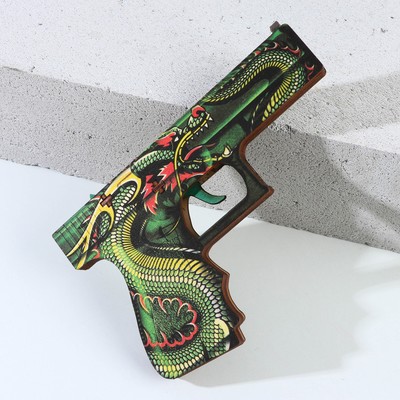 Сувенир деревянный пистолет «Дракон», 20 х 13 см 7887228