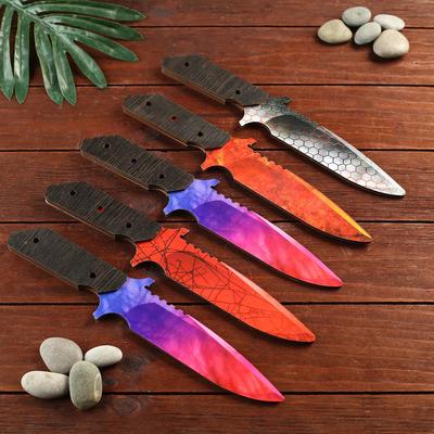 Сувенир деревянный нож 6 модификация, 5 расцветов в фасовке, МИКС 4833299