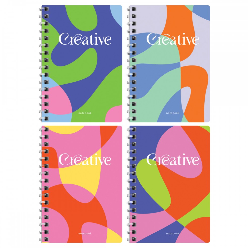 Записная книжка А6 80л. на гребне BG &quot;Mono. Creative&quot;  362332  ЗК6гр80 12797