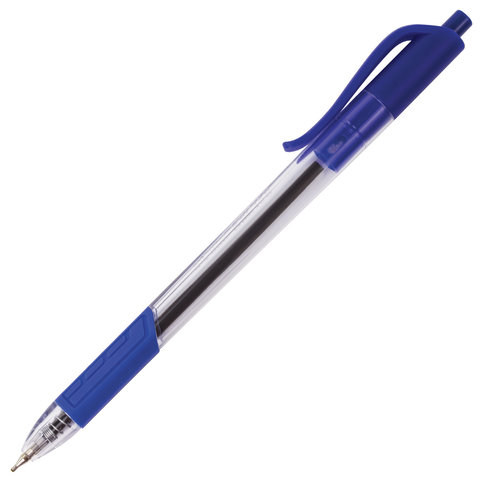 Ручка шариковая масляная автоматическая BRAUBERG &quot;Extra Glide R-Grip&quot;, СИНЯЯ, узел 0,7 мм, линия письма 0,35 мм, 142930