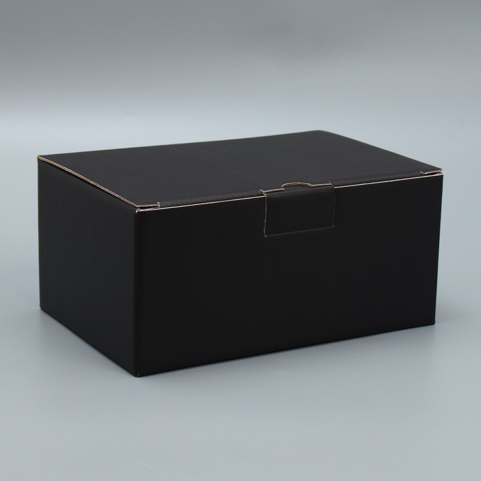 Коробка‒пенал «Черный», 22 × 15 × 10 см 9942627