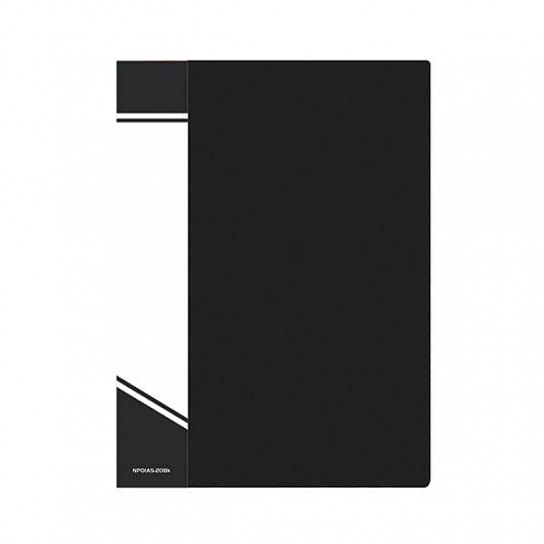 Папка с файлами INFORMAT А5 20 файлов, пластик 550 мкм, черная, карман для маркировки NP01A5-20K 065714