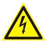Знак предупреждающий &quot;Опасность поражения электрическим током&quot;, треугольник, 200х200х200 мм, 610007/W 08