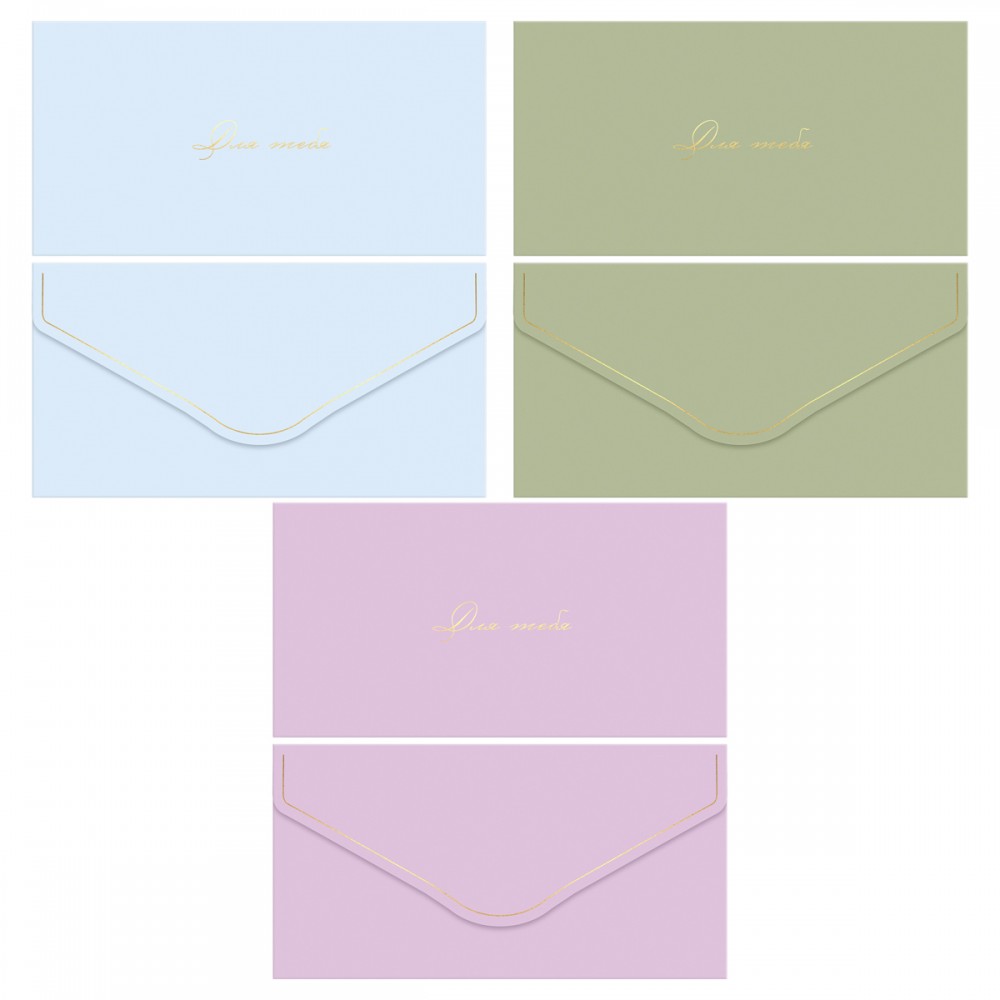 Конверт для денег MESHU &quot;Monochrome&quot; 85*164мм, матовая ламинация, фольга, 3 дизайна 378284 MS_65053