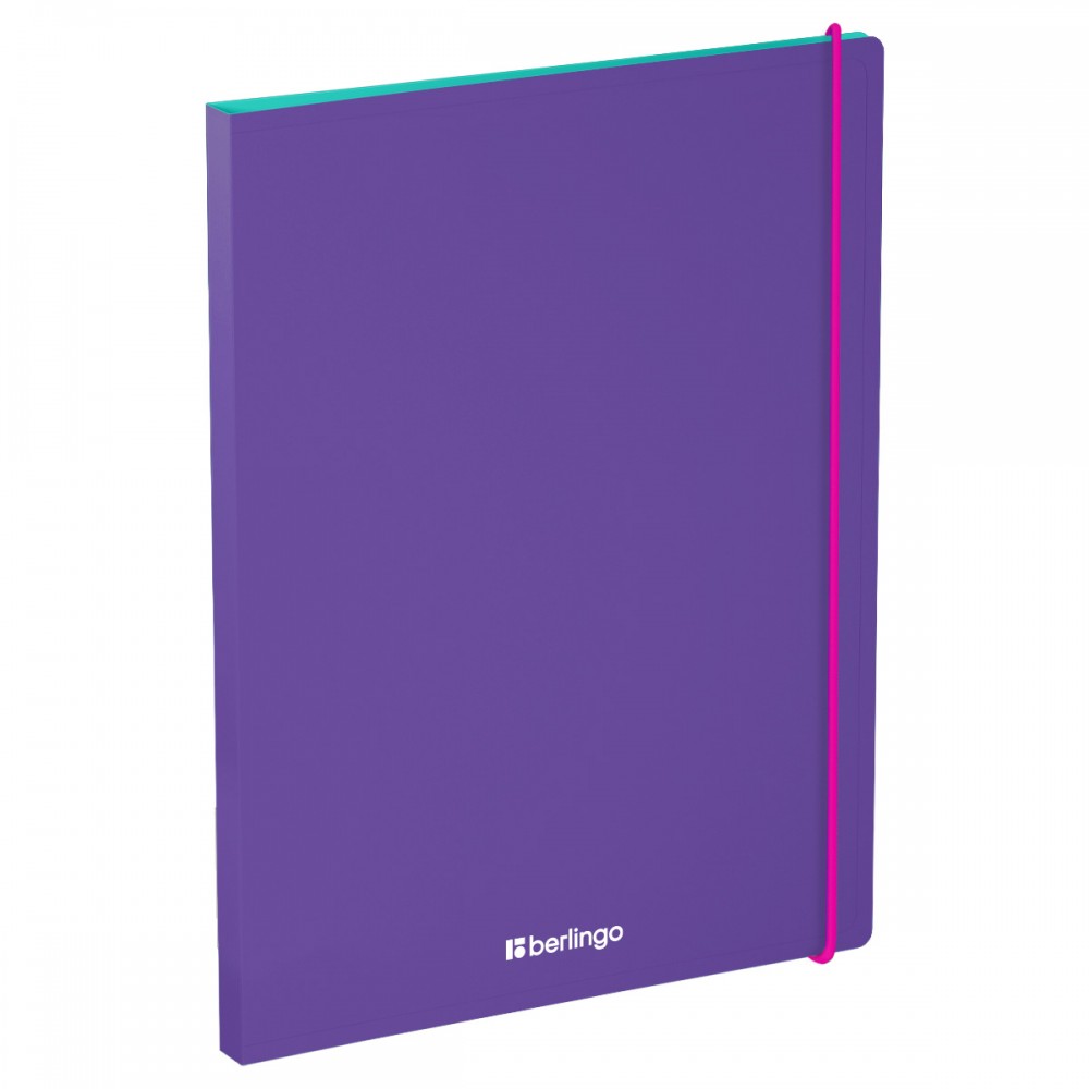 Папка с 30 вкладышами Berlingo &quot;Raze&quot; А4, 17мм, 600мкм, с внутр. карманом, фиолетовая, софт-тач 383454  DB4_30152