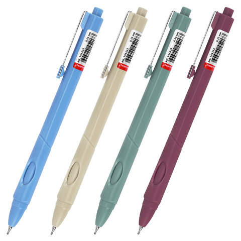 Ручка шариковая автоматическая с грипом BRAUBERG &quot;COMFORT GRIP&quot;, СИНЯЯ, игольчатый наконечник 0,7 мм, линия письма 0,35 мм, 144323