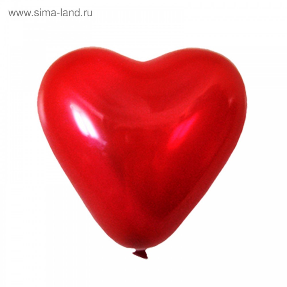 Шар латексный 15&quot;, сердце, декоратор, цвет ярко-красный 2839268