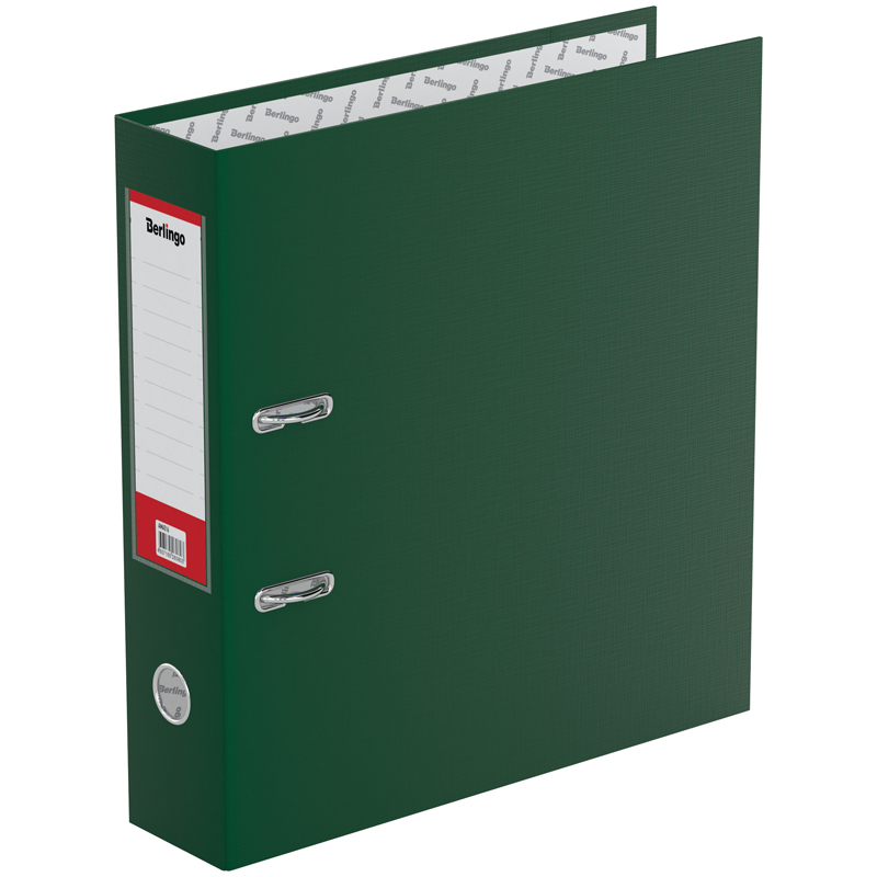 Папка-регистратор 70 мм, бумвинил, с карманом на корешке, зеленая АМ4516/120351