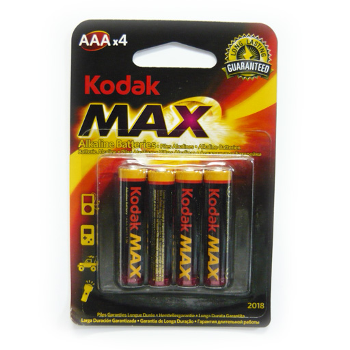 Батарейка Kodak LR03 BL4, алкалиновая, мизинчиковая (цена за 1 шт.)