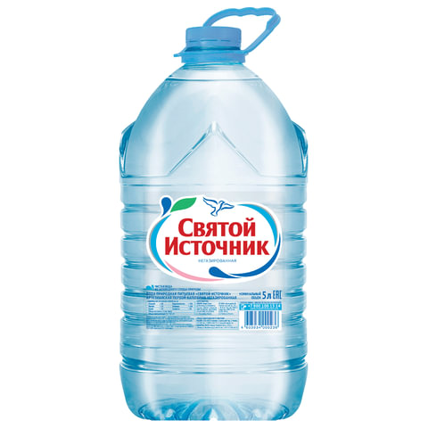 Вода негазированная питьевая &quot;Святой источник&quot;, 5 л, пластиковая бутыль  620372
