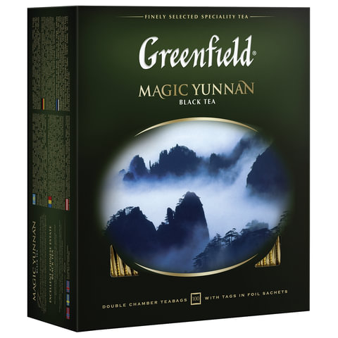 Чай GREENFIELD (Гринфилд) &quot;Magic Yunnan&quot; (&quot;Волшебный Юньнань&quot;), черный, 100 пакетиков в конвертах по 2 г, 0583-09/620390