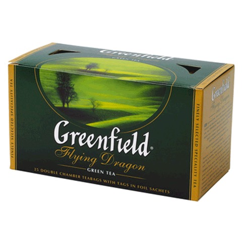 Чай GREENFIELD (Гринфилд) &quot;Flying Dragon&quot;, зеленый, 25 пакетиков в конвертах по 2 г 620010