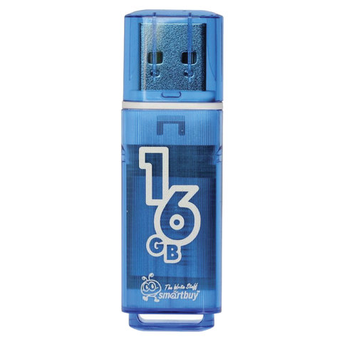 USB флэш-диск 16GB Smart Buy &quot;Glossy&quot; голубой