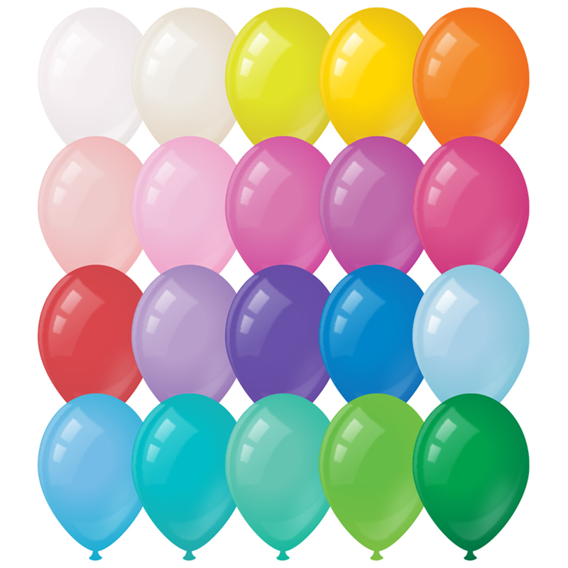Воздушные шары, 100шт., М12/30см, MESHU, пастель, 20 цветов ассорти 298196/MS_31619
