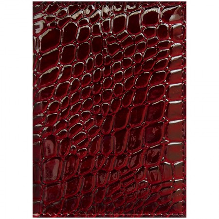 Обложка для паспорта OfficeSpace экокожа, бордовый, крокоди 240458