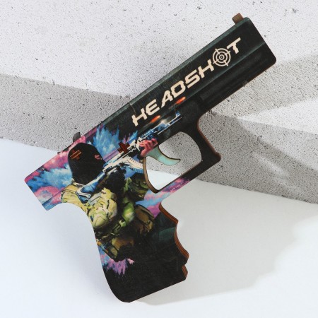 Сувенир деревянный пистолет «Headshot», 20 х 13 см 7887231