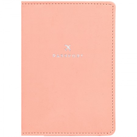 Обложка для паспорта OfficeSpace &quot;Journey&quot;, иск. кожа софт-тач, персиковый, тиснение фольгой 311108