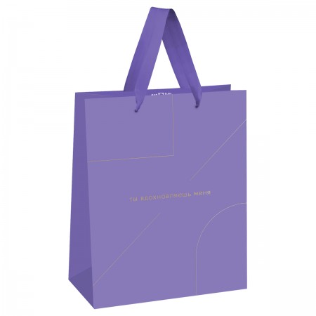 Пакет подарочный 33*42*12см MESHU &quot;Monocolor. Lavender&quot;, отд. фольгой, матовая ламинация 354698  MS_52043