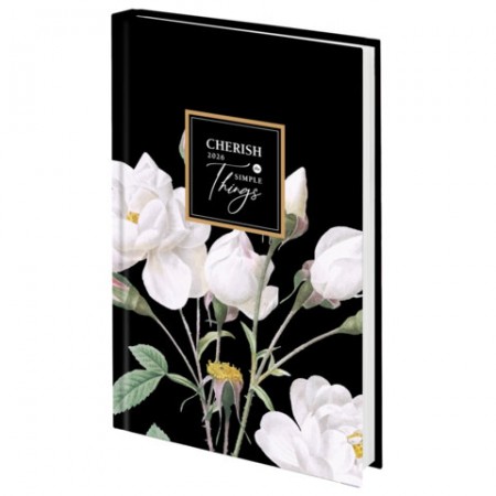 Ежедневник датированный 2026 145х215 мм, А5, STAFF, ламинированная обложка, &quot;Розы&quot;, 117322