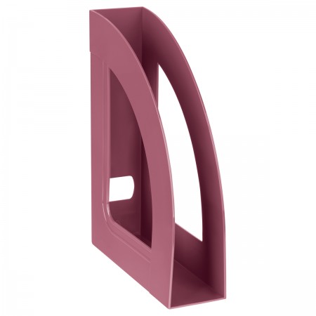 Лоток для бумаг вертикальный СТАММ &quot;Респект&quot;, бордовый, ширина 70мм  370898 ЛТВ-31710