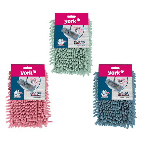 Насадка МОП плоская для швабры/держателя 40 см, карманы (ТИП К), ворсистая микрофибра, ворс 2 см, YORK "Salsa", 81310 604547