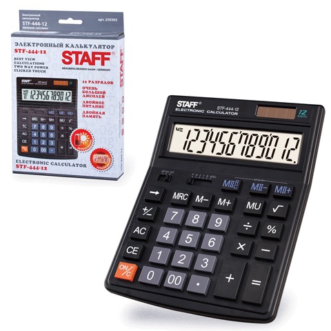 Калькулятор STAFF STF-444-12 (199x153 мм)