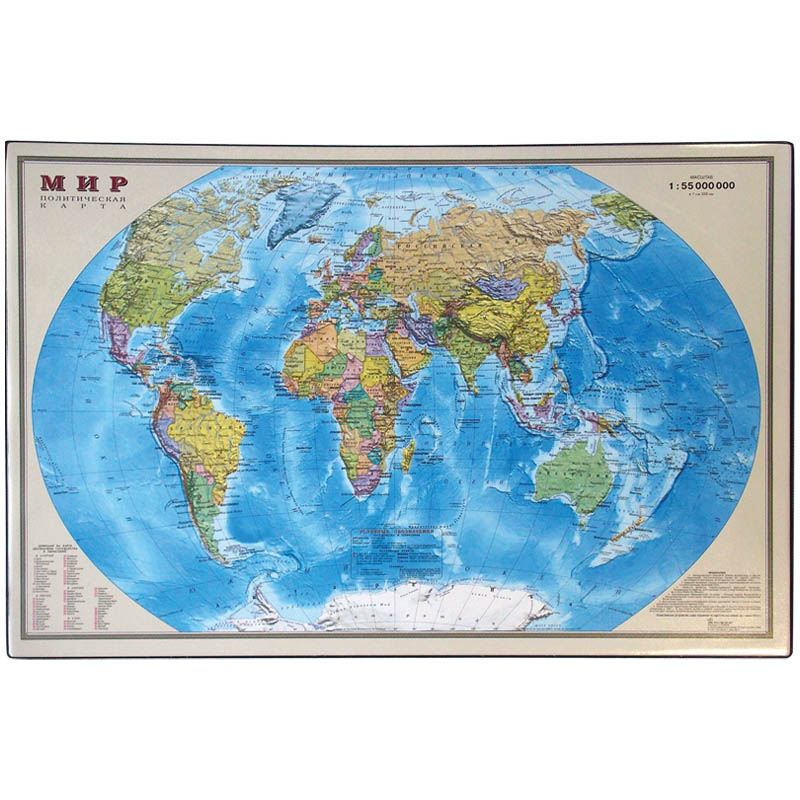 Настольное покрытие OfficeSpace &quot;Карта мира&quot;, 38*59см, 194915