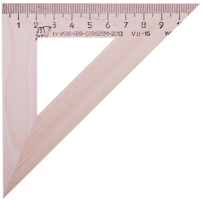 Треугольник деревянный, угол 45, 11 см, УЧД, С138/ 210155