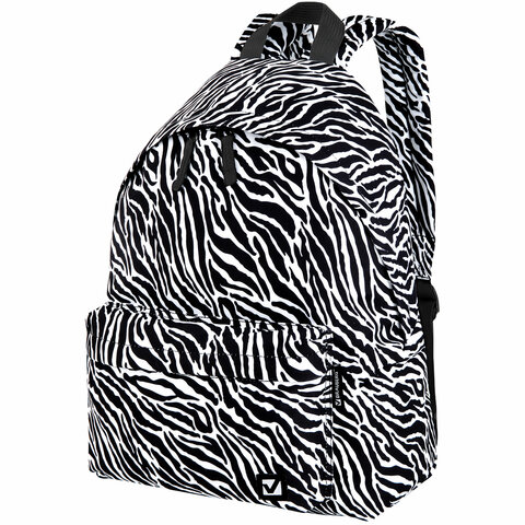 Рюкзак BRAUBERG универсальный, сити-формат, &quot;Zebra&quot;, 20 литров, 41х32х14 см, 271680
