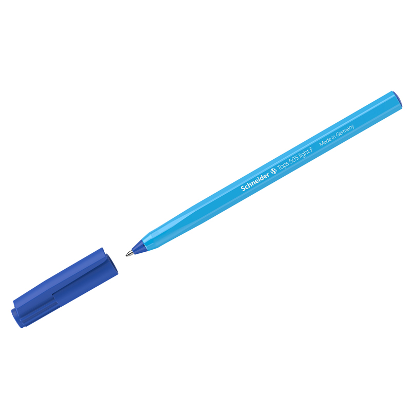 Ручка шариковая Schneider &quot;Tops 505 F&quot; синяя, 0,8мм, голубой корпус 304942/150523