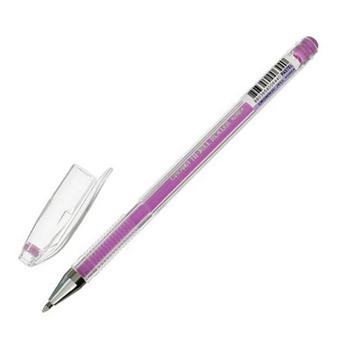 Ручка гелевая CROWN &quot;Hi-Jell Pastel&quot;, ФИОЛЕТОВАЯ ПАСТЕЛЬ, 0,8 мм, линия письма 0,5 мм, HJR-500P 143641