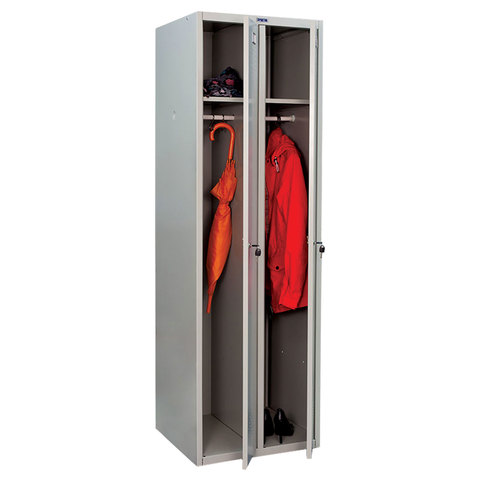 Шкаф металлический для одежды ПРАКТИК &quot;LS-21&quot;, двухсекционный, 1830х575х500 мм, 29 кг