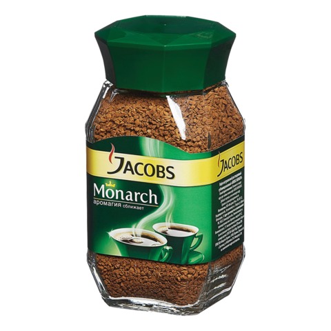 Кофе растворимый JACOBS MONARCH, 47,5 г, стеклянная банка, 6099/620631
