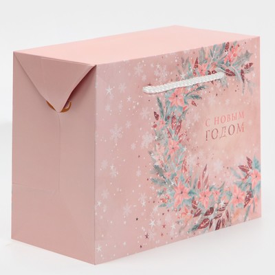 Пакет-коробка «Новогодняя нежность», 23 × 18 × 11 см    7675286