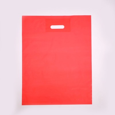 Пакет полиэтиленовый с вырубной ручкой, Красный 30-40 См, 30 мкм 7819159