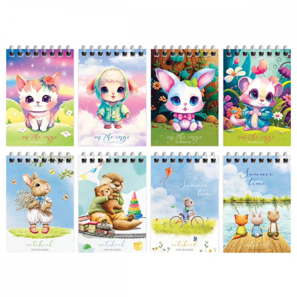 Блокнот А7 40л. на гребне BG "Милые животные" 361225 Б7гр40 12758