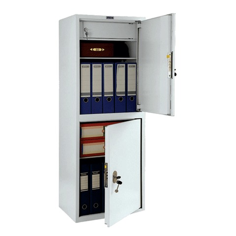 Шкаф металлический для документов ПРАКТИК &quot;SL-125/2Т&quot;, 1252х460х340 мм, 31 кг, 2 отделения, сварной