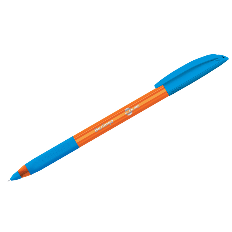 Ручка шариковая Berlingo &quot;Skyline&quot;, светло-синяя, 0,7мм, игольчатый стержень, грип 255129/CBp_07130