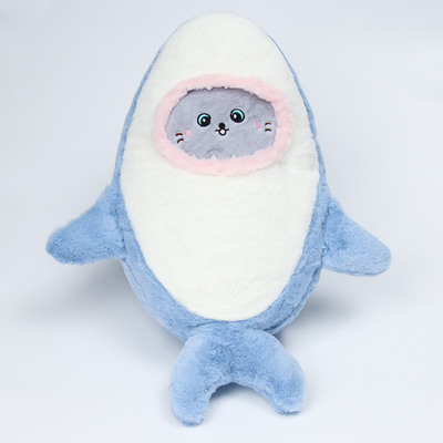 Мягкая игрушка &quot;Кот&quot; в костюме акулы, 48 см, цвет синий 10126921