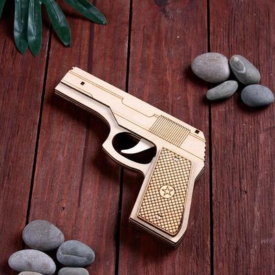 Сувенир деревянный пистолет резинкострел, стреляет резинками 4874606