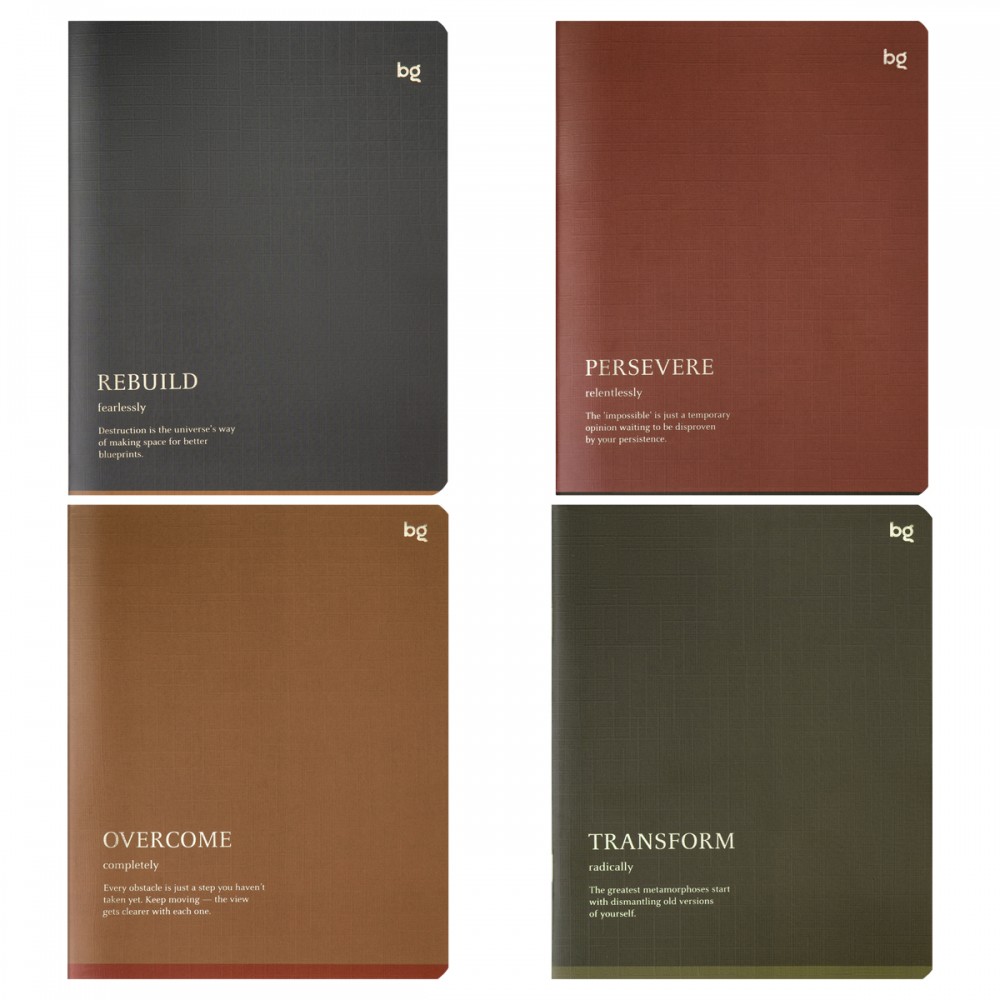 Тетрадь 96л., А5, клетка BG "Persevere", тиснение фольгой 382169 Т5ск96_т 57664