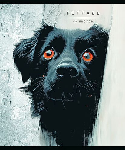 Тетрадь 48 л. А5 клетка, на скрепке, офсет КТО ТУТ? мел картон двойная обложка запечатка форзаца, мат  лам , выборочный  021528/267986