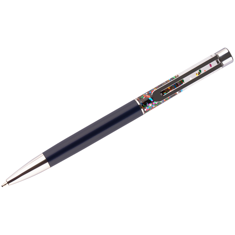 Ручка шариковая автоматическая MESHU &quot;Black sand&quot; синяя, 1,0мм  325979 MS_94147