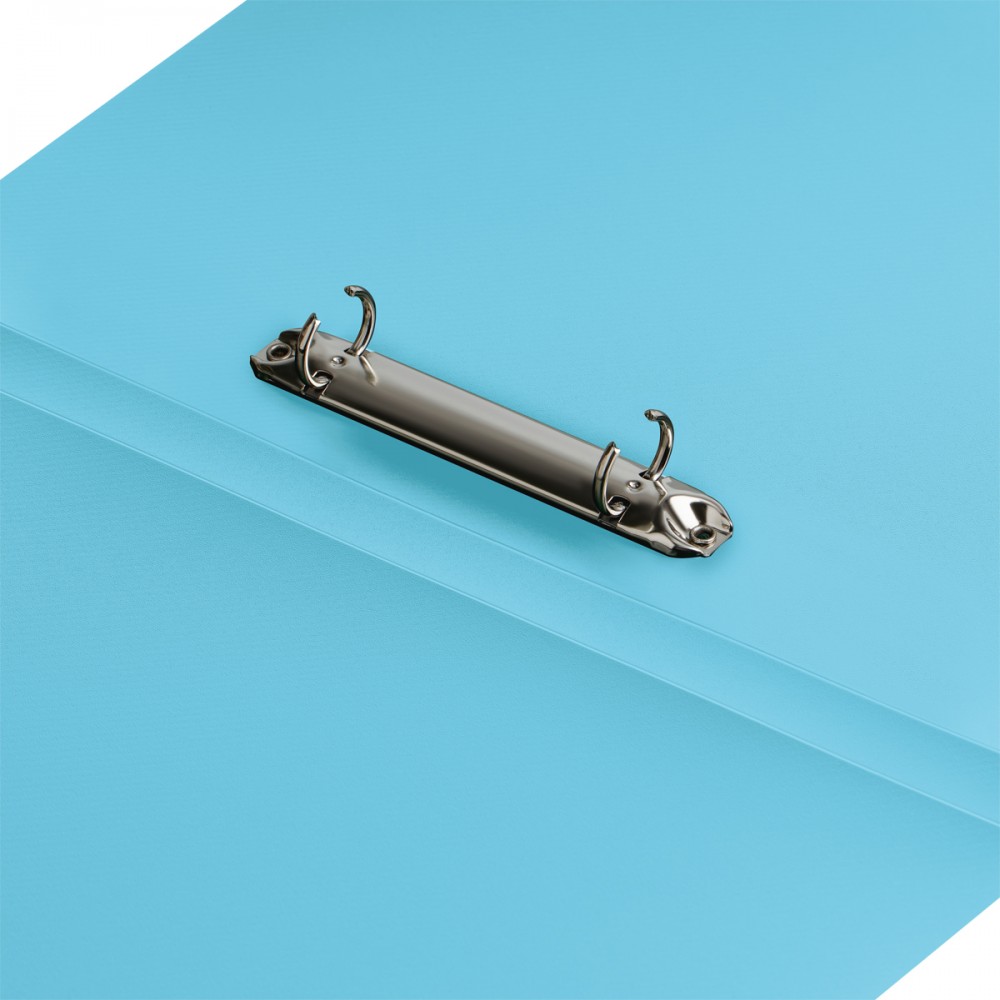 Папка на 2 кольцах СТАММ А4, 25мм, 500мкм, пластик, пастель, голубая  386218 ММ-325411