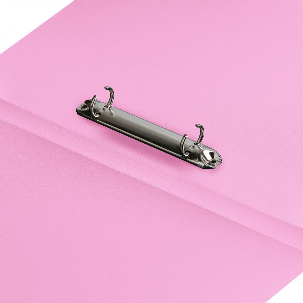 Папка на 2 кольцах СТАММ А4, 25мм, 500мкм, пластик, пастель, розовая 386223 ММ-325391